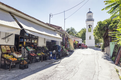 Griechenland, Pilion, Milies, Blick auf den Glockenturm - MAMF00045