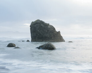 Rock formations in sea against sky - CAVF40044