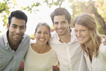 Portrait of four happy people outdoors - MASF04844