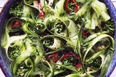 Overhead view of salad in bowl - CAVF43679