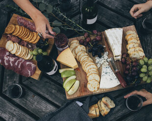 High angle view of friends having breakfast - CAVF43772