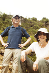 Portrait of senior couple in mountains - CAVF44271