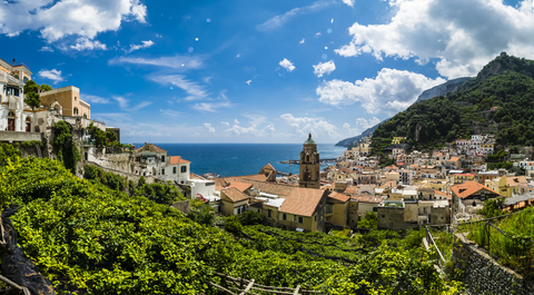 Italien, Kampanien, Sorrentinische Halbinsel, Amalfiküste, Amalfi,, lizenzfreies Stockfoto