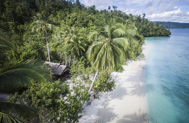 Idyllischer Blick von oben auf die Küste der Raja-Ampat-Inseln - CAVF47352