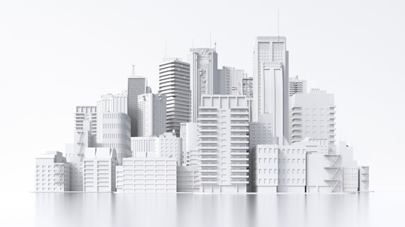 Model of a city, 3d rendering - UWF01373