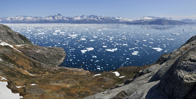 Grönland, Ostgrönland, Panoramablick auf Fjord Sermilik - ESF01600