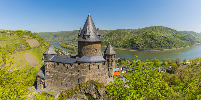 Deutschland, Rheinland Pfalz, Bacharach, Oberes Mittelrheintal, Burg Stahleck - WGF01178