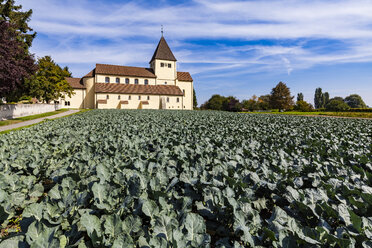 Deutschland, Insel Reichenau, Oberzell, Blick auf die Kirche St. Georg - WD04630