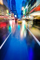 Night scene of 42nd Street near Times Sq - CUF00486