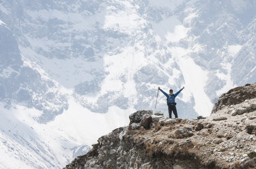 Nepal, Solo Khumbu, Everest, Bergsteiger in Dhugla - ALRF01092