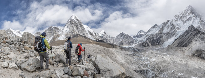 Nepal, Solo Khumbu, Everest, Bergsteiger in Gorak Shep - ALRF01097