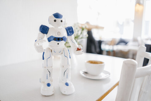 Miniatur-Roboter-Figur mit Erdbeeren - KNSF03894