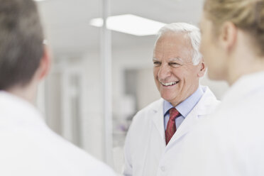 Scientist smiling in pathology lab - CUF01160