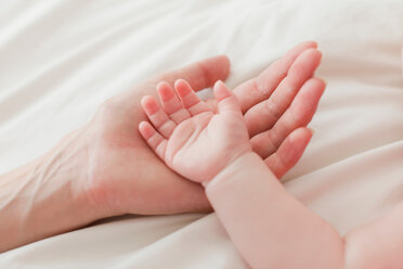 Nahaufnahme von Mutter und Babys Händen - CUF01207