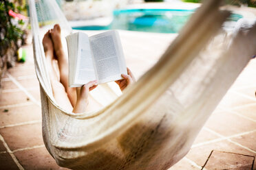 A woman asleep in a hammock - CUF01544