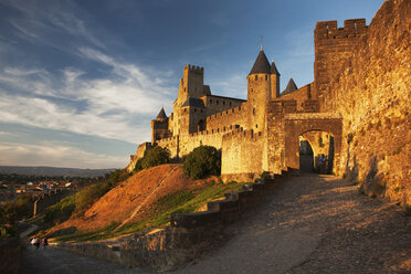 Medieval walled city of carcassonne, aude department, france - ISF00798