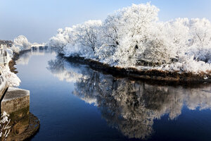 Fluss Shannon im Winter, munster, limerick, irland - ISF00809
