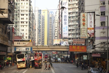 Belebte Straßenszene, Hongkong, China - ISF00822