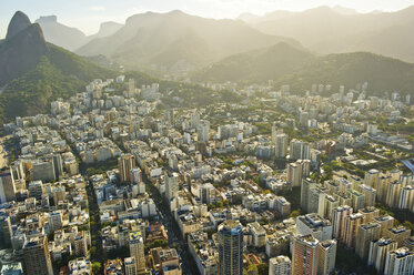 Aerial view of districts of Rio de Janeiro, Brazil - ISF00852