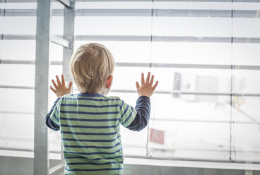 Junge schaut aus dem Fenster - CUF01994