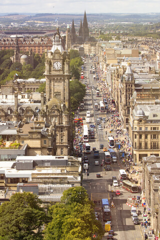 Blick vom Calton Hill, Edinburgh, Schottland, lizenzfreies Stockfoto