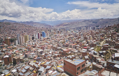 Stadtbild auf dem Dach, El Alto, La Paz, Bolivien, Südamerika - CUF02316