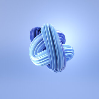 Abstract blue swirl, 3d rendering - AHUF00504