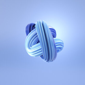 Abstrakter blauer Wirbel, 3d-Rendering - AHUF00504