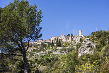 Frankreich, Alpes Maritimes, Französische Riviera, Côte d'Azur, Eze, mittelalterliches Dorf - ABOF00351