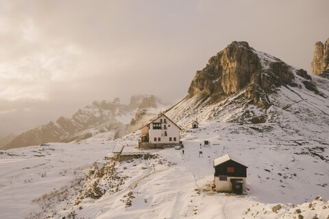 Tre Cime di Lavaredo area, South Tyrol, Dolomite Alps, Italy stock photo