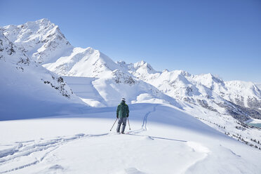 Austria, Tyrol, Kuehtai, skier in winter landscape - CVF00502