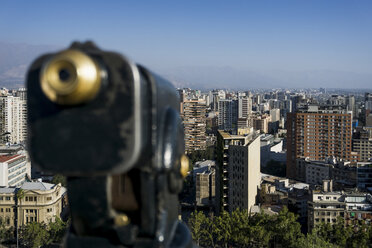 Blick von oben auf die Stadt, Santiago de Chile, Chile - CUF05874