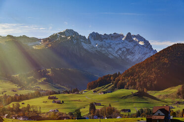 Panoramablick, Appenzell, Appenzellerland, Schweiz - CUF07579