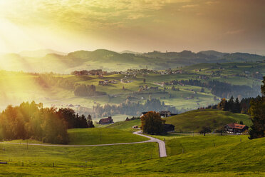 Panoramablick, Appenzell, Appenzellerland, Schweiz - CUF07580