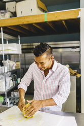 Student at pasta making class - ISF01480