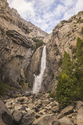 Rock face waterfall, Yosemite National Park, California, USA - CUF07987