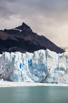 View of mountain, lake Argentino, and Perito Moreno Glacier in Los Glaciares National Park, Patagonia, Chile - CUF08031