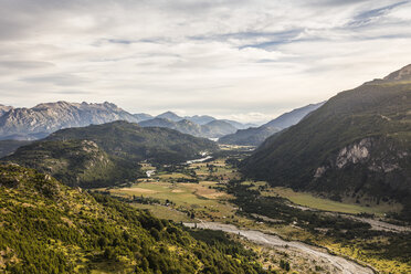 Mountain valley landscape, Futaleufu, Los Lagos region, Chile - CUF08090
