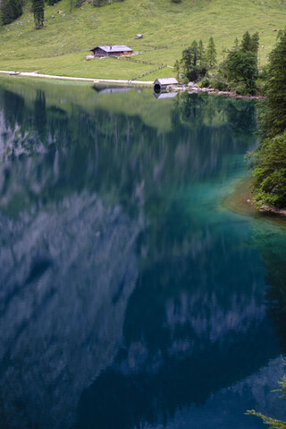 Deutschland, Bayern, Berchtesgadener Alpen, Obersee, lizenzfreies Stockfoto