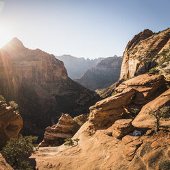 Panoramablick, Zion-Nationalpark, Springdale, Utah, USA - CUF12735