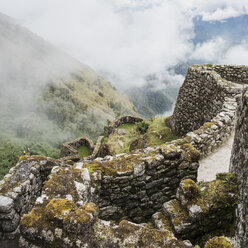 Trockenmauer auf dem Inkapfad, Inka, Huanuco, Peru, Südamerika - ISF03065