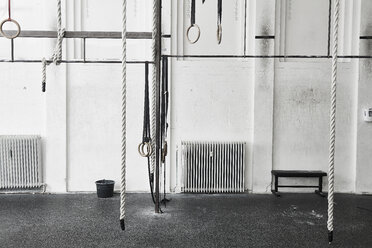 Seile und Gymnastikringe in der Cross-Trainingshalle - ISF04092