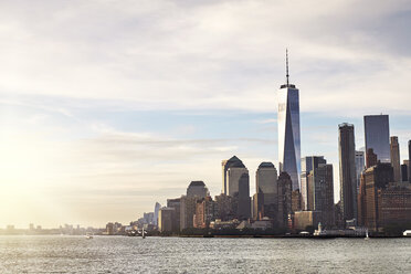 Cityscape and skyline with One World Trade Centre, Lower Manhattan, New York, USA - ISF04379