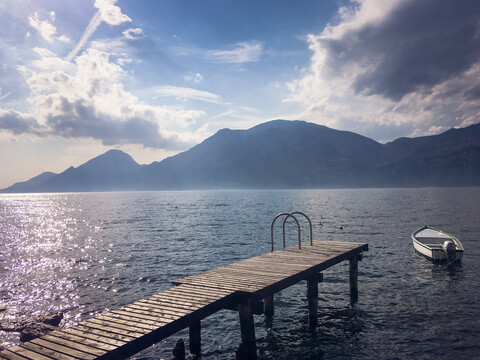Italien, Venetien, Brenzone, Lago di Garda, lizenzfreies Stockfoto