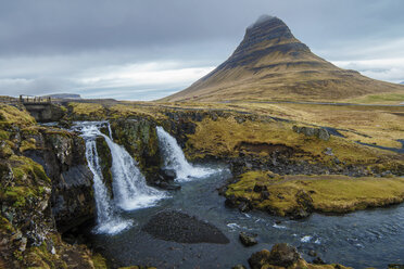 Iceland, Snaefellsnes, Kirkjufellfoss Waterfall - KKAF01019