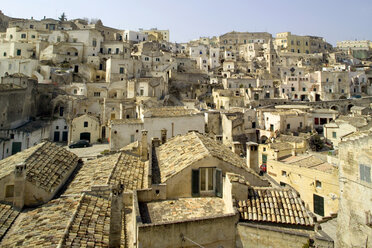 Stadtlandschaft auf dem Dach, Matera, Basilikata, Italien - ISF05180