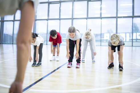 Students participating in physical activity during a school gym class - WESTF24119