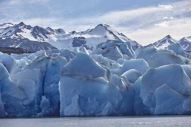 Südamerika, Chile, Torres del Paine National Park, Grey Gletscher am Lago Grey - CVF00615