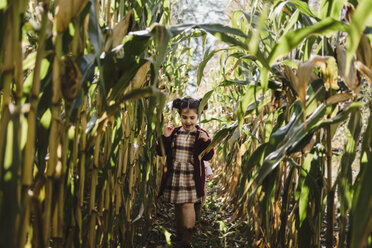 Girl in cornfield, Oshawa, Canada, North America - ISF06333