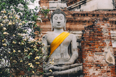 Thailand, Ayutthaya, Wat Yai Chaya Mongkhon, Buddha-Statue - GEMF02022